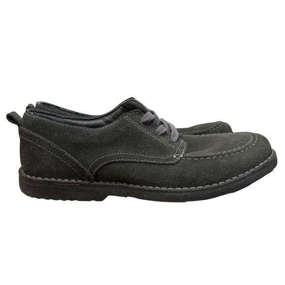 LL Bean Mens Suede Moc Toe 3-Eyelet Derby‎ Oxford Olive Green 11.5 M Casual main image 7